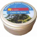 Bougie huiles essentielles cèdre du Texas